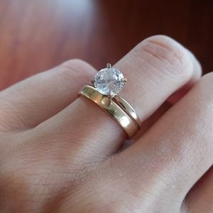 14k solid gold engagement ring